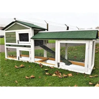 Il Verde Mondo Bianconiglio XL conigliera giardino 180 cm bianca
