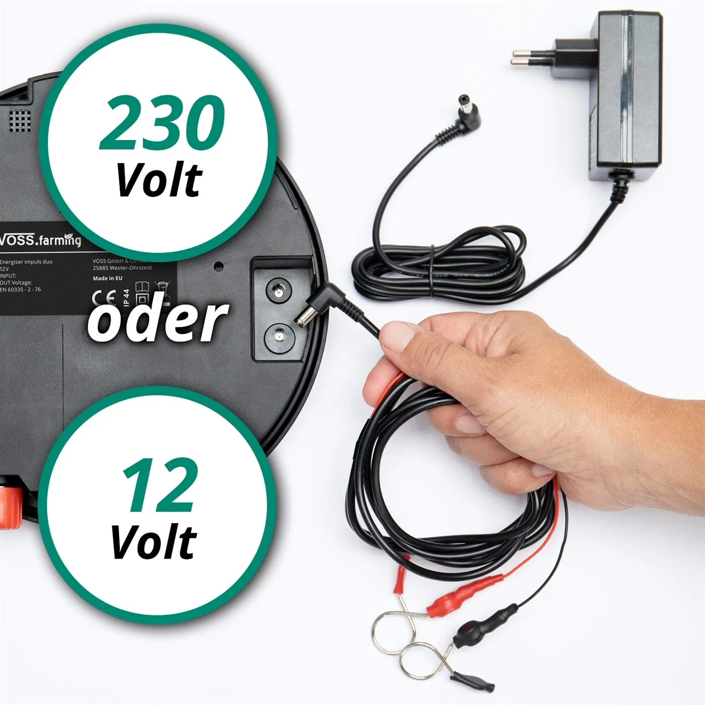 VOSS.farming Impuls Duo DV80 elettrificatore 12V/230V 11.200 V