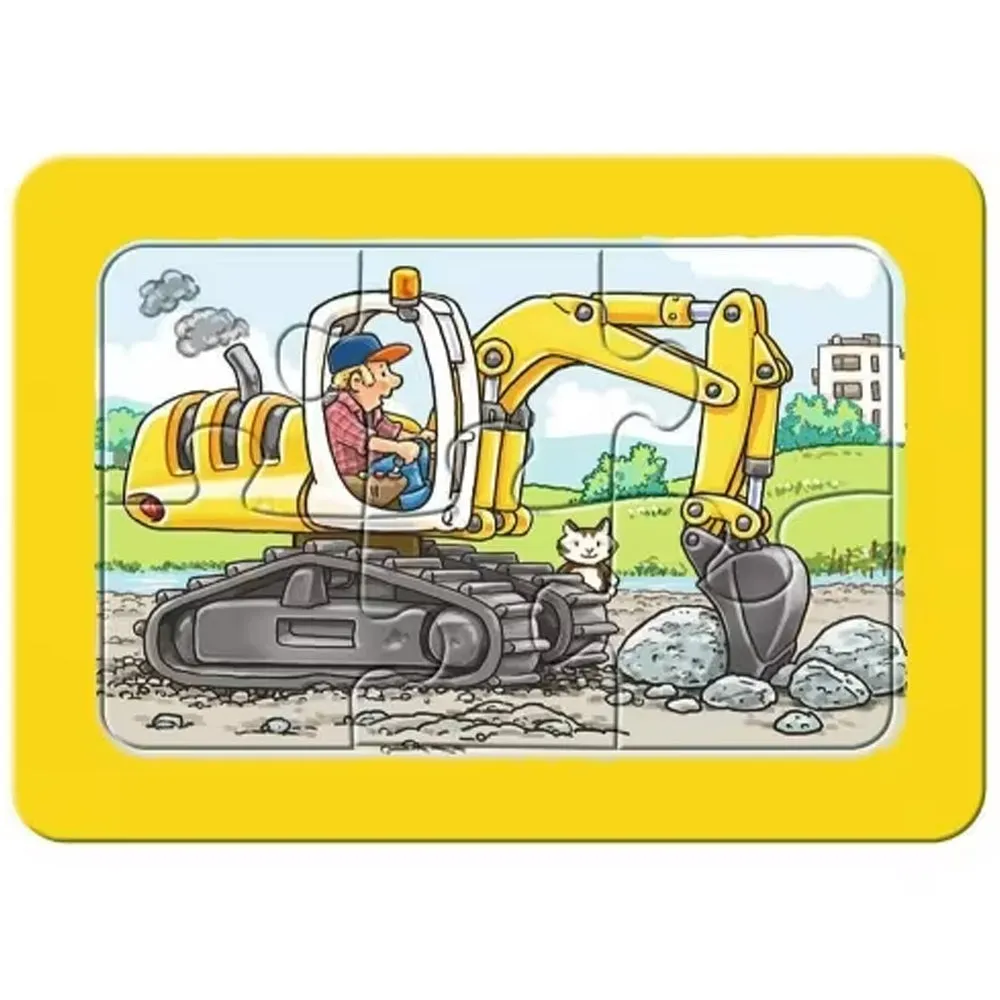 Ravensburger 3x6 puzzle bambini fattoria cantiere