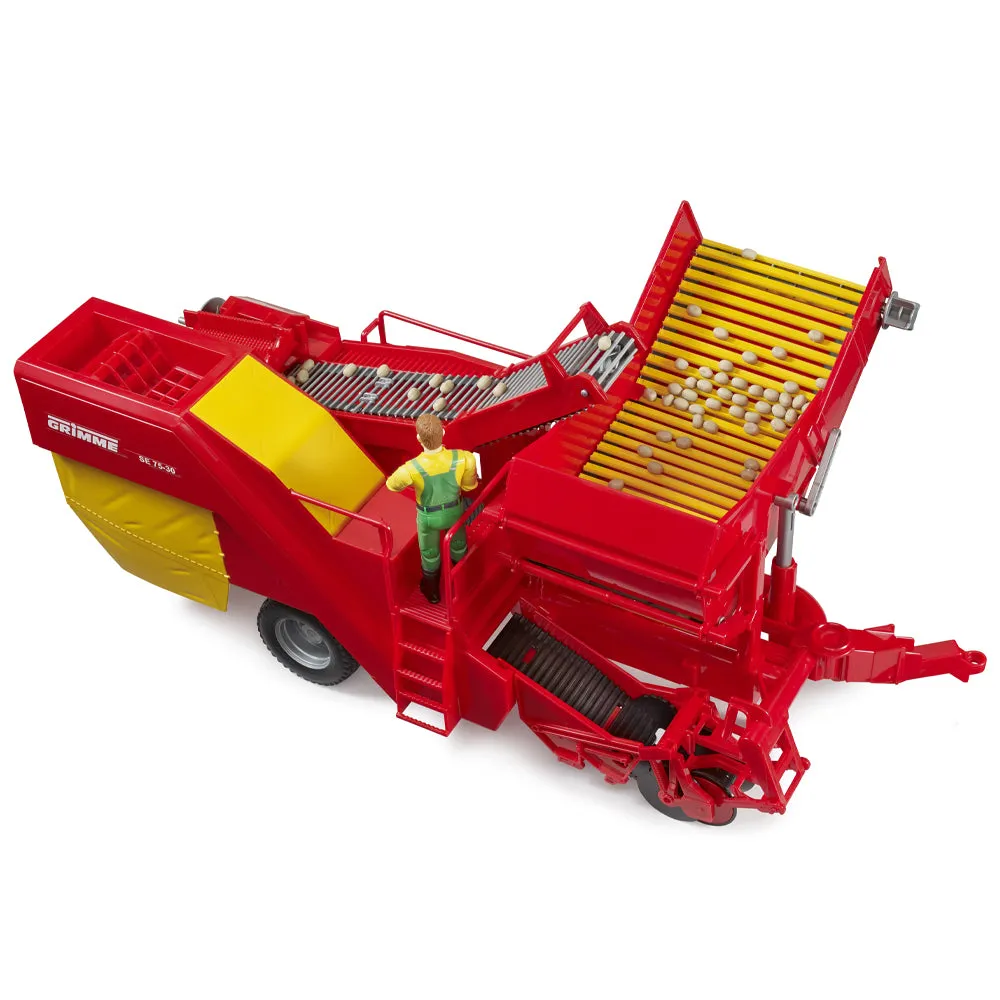 Grimme SE 75-30 scavapatate giocattolo 1:16 con patate finte