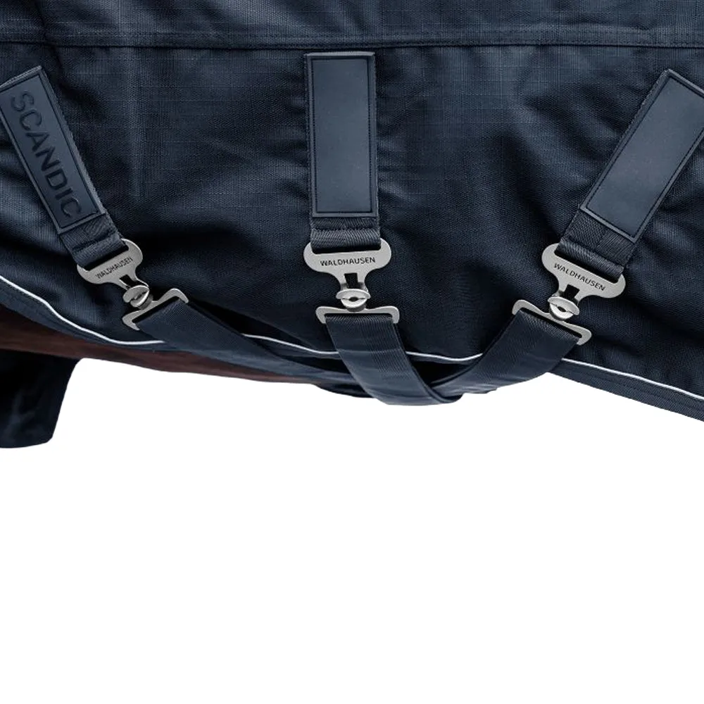 Waldhausen Scandic coperta turnout 100g collo alto nera 145cm