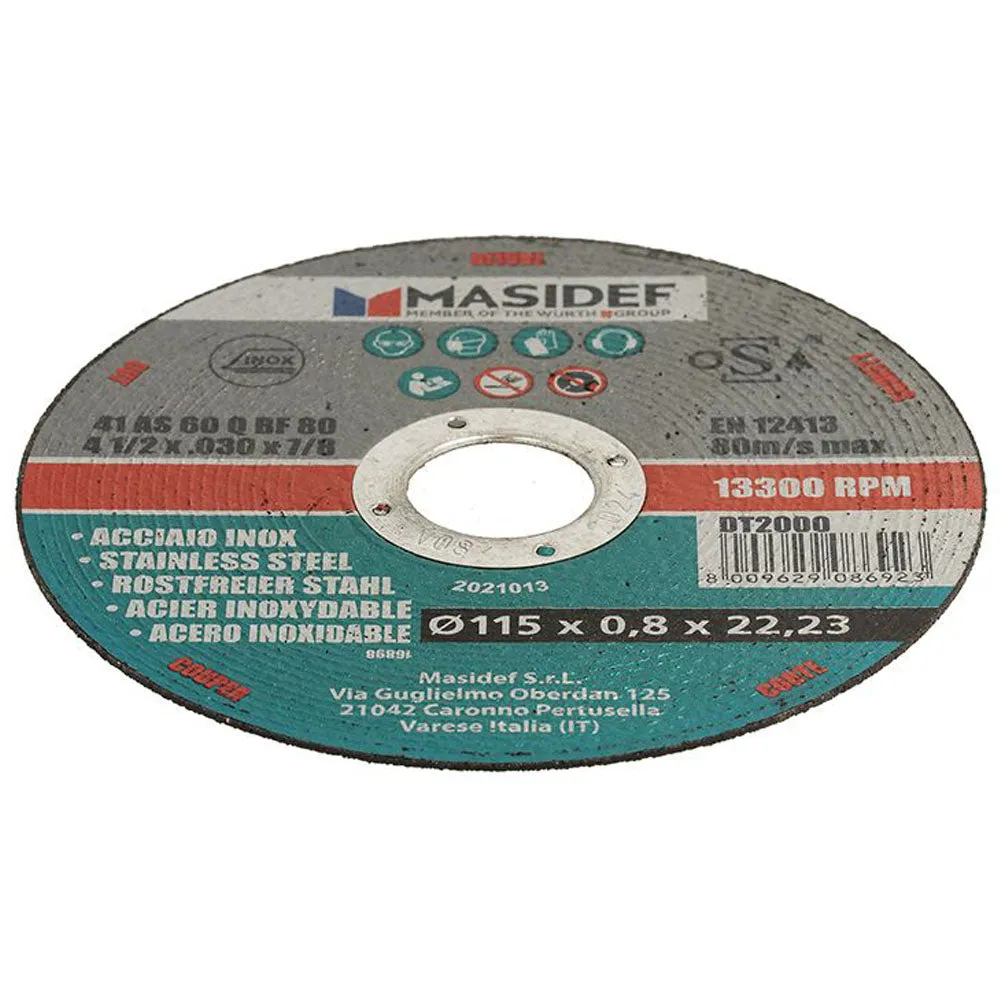 Beikircher Grünland Disco Taglio Inox 115x1,0mm Piano 5 Pezzi