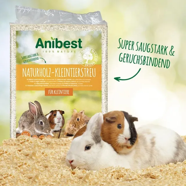 Anibest lettiera truciolo roditori 60 L 3,2 kg assorbente