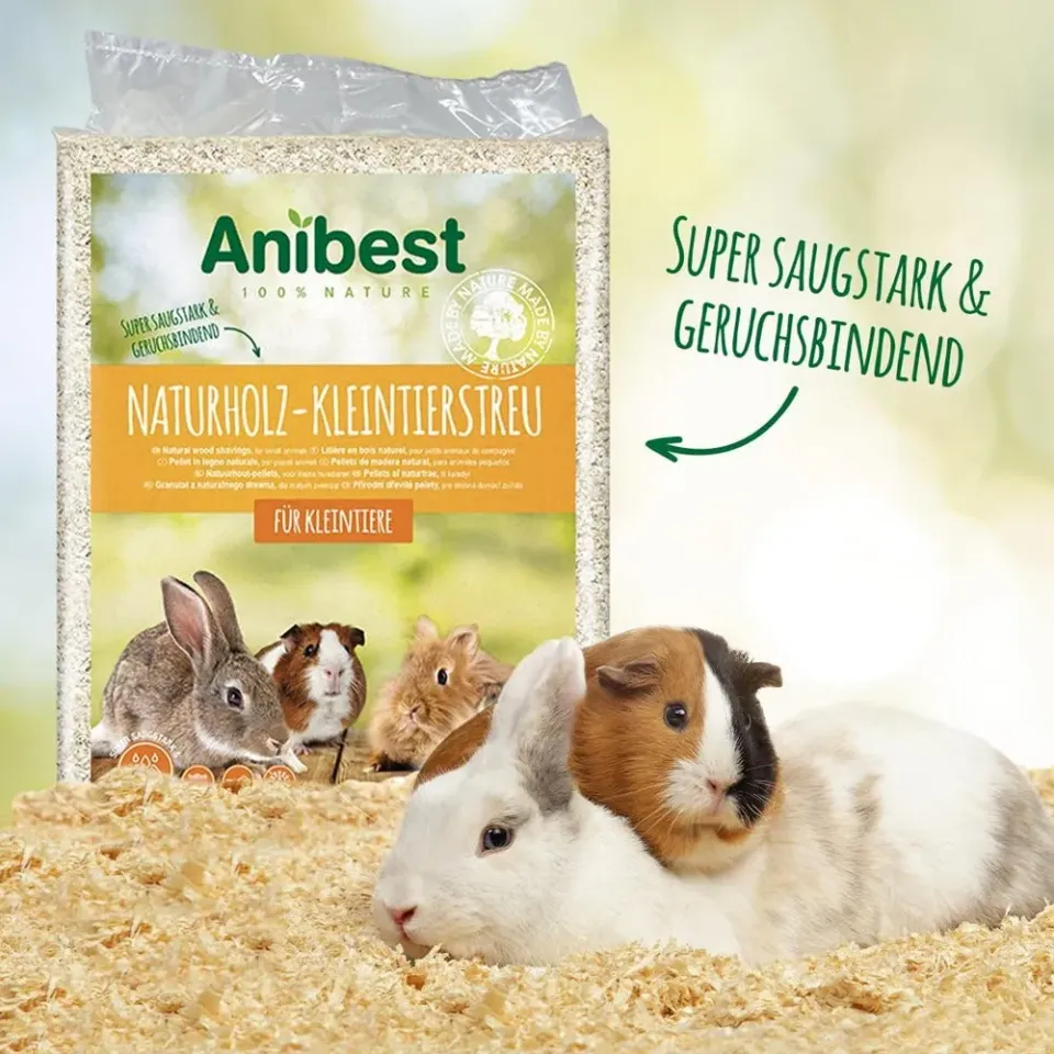 Anibest lettiera truciolo roditori 60 L 3,2 kg assorbente