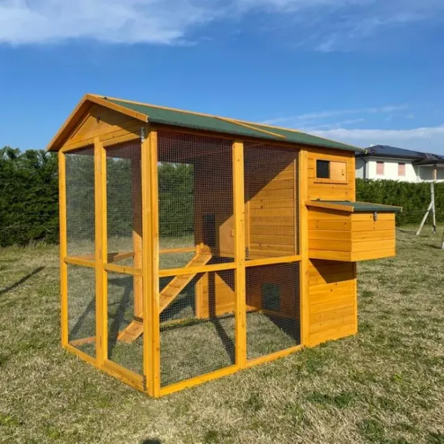 Il Verde Mondo Brahma XXXL pollaio in legno con recinto 4-6 galline