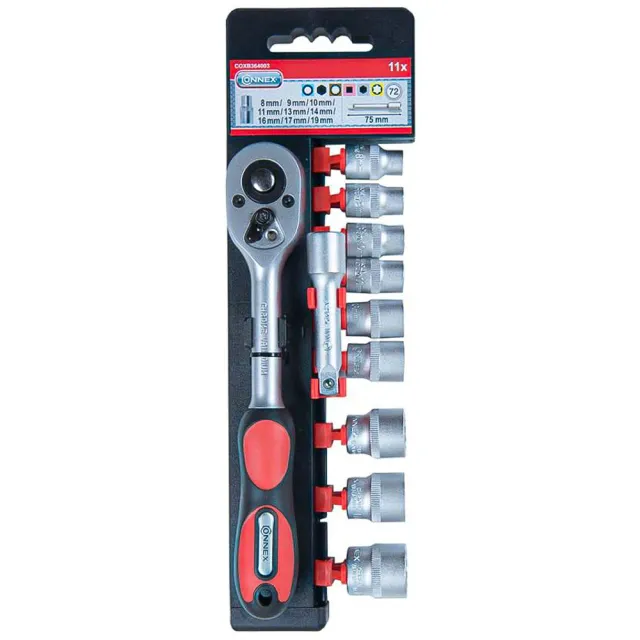 Beikircher Grünland set chiavi a bussola cricchetto 3/8" 11 pezzi