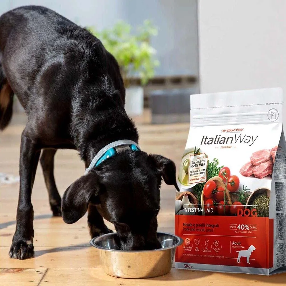 Italian Way Sensitive Intestinal crocchette cane maiale 12kg monoproteiche