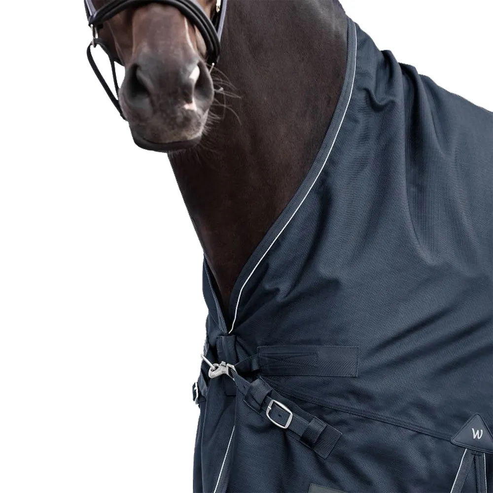 Scandic High Neck Coperta cavallo turnout 200 g blu nero invernale