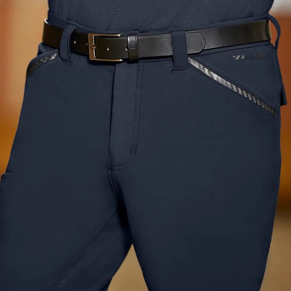 E.L.T. Marc pantaloni equitazione uomo neri silicone