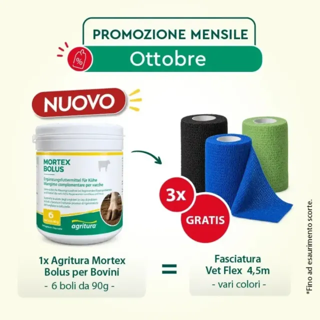 Beikircher Agritura Mortex Bolo 90 g Bovini 6 Pezzi Biotina