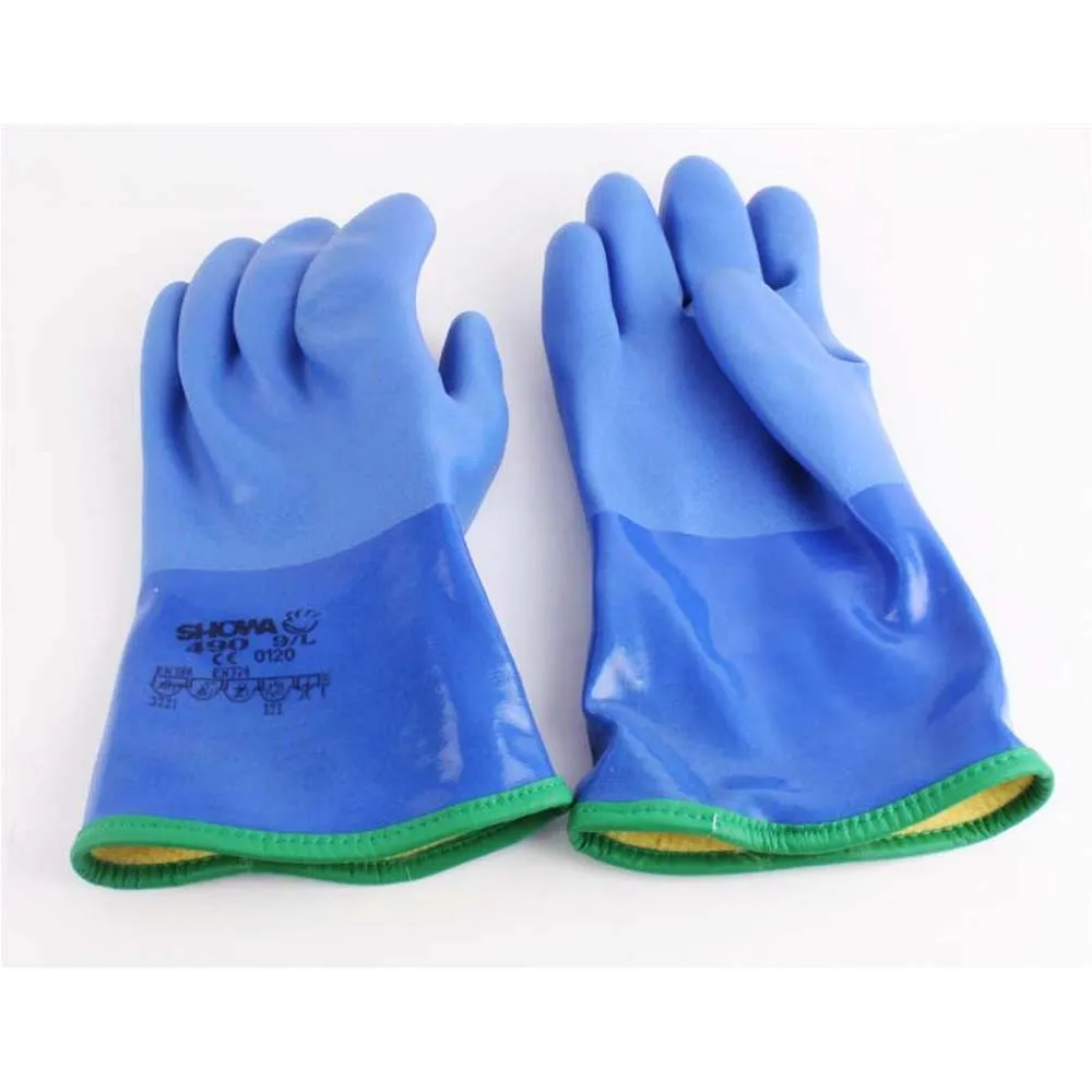 Showa 490 guanti lavoro PVC triplo strato invernali