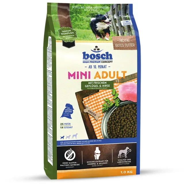 Bosch HPC Mini Adult crocchette cane 1 kg pollo miglio