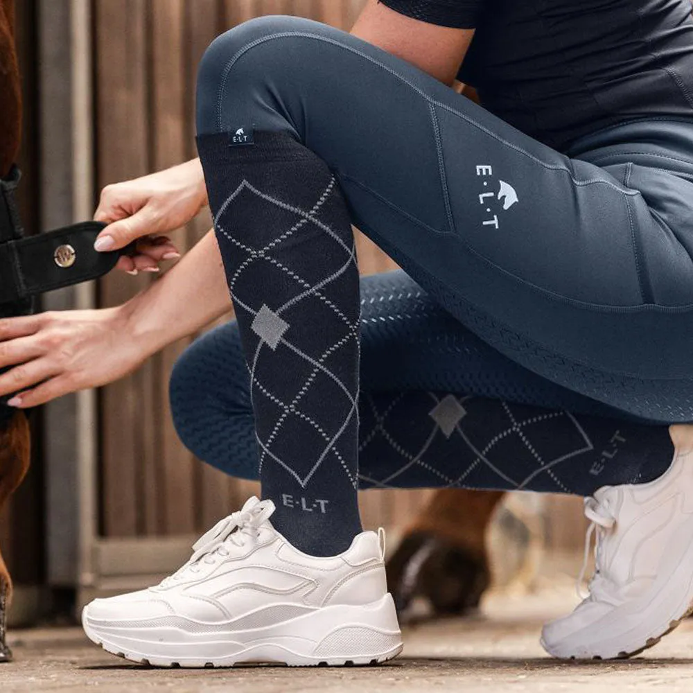 Argyle Classic calzini equitazione nero cotone M