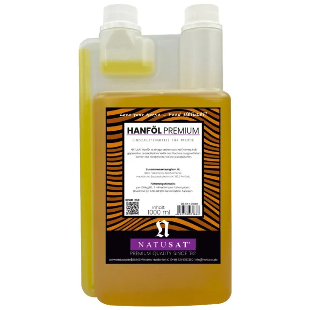 Natusat Hanföl Premium olio canapa cavalli 1L puro