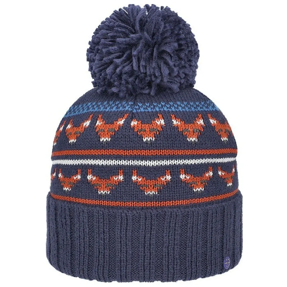Beikircher Grünland Kids Beanie Fox Pon Pon cappello bimbo grigio caldo