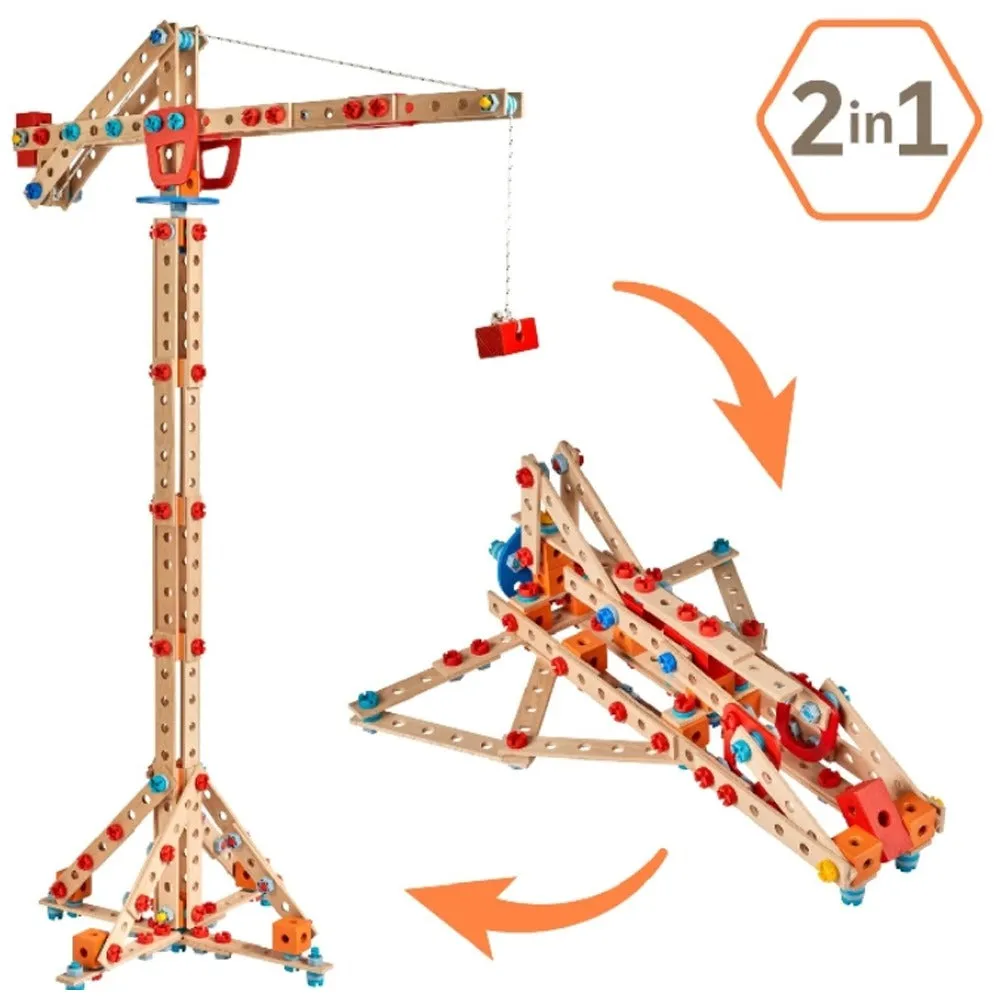 EH Construct Crane gru giocattolo legno 3+ anni