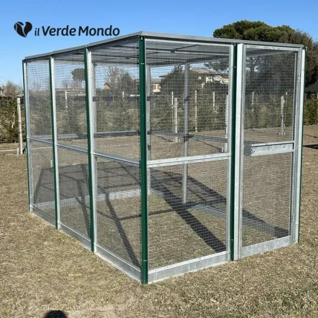 Il Verde Mondo recinto galline scoperto 3x2 rete 25x25 mm