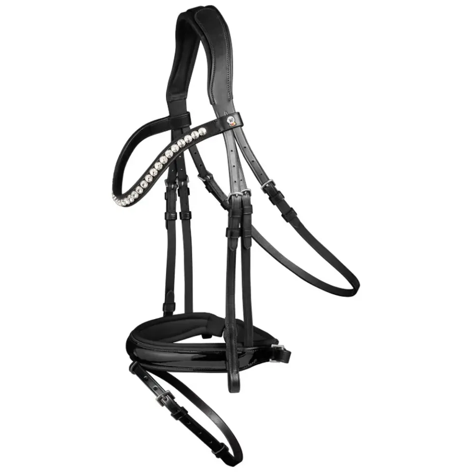 X-Line Evermore testiera cavallo Full nera cristalli