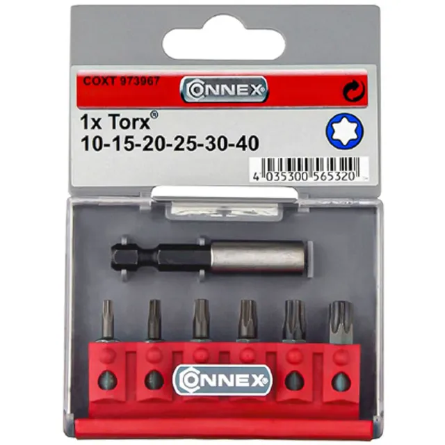 Beikircher Grünland set inserti Torx acciaio 7 pezzi con adattatore
