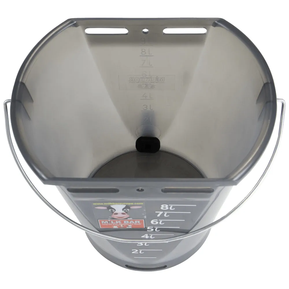 Milkbar secchio allattamento vitelli 9 L semitrasparente tettarella