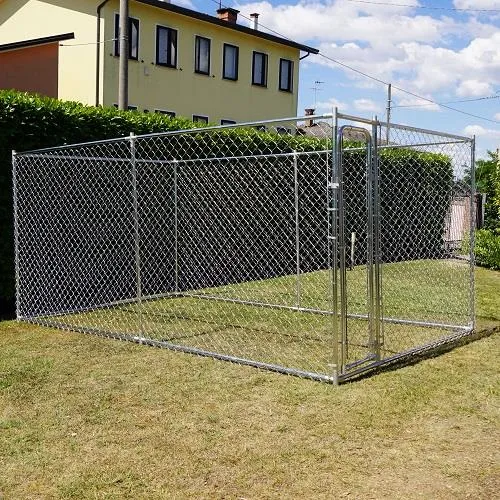 Il Verde Mondo Recinto Cani Esterno 3,96x2,28 m in Acciaio