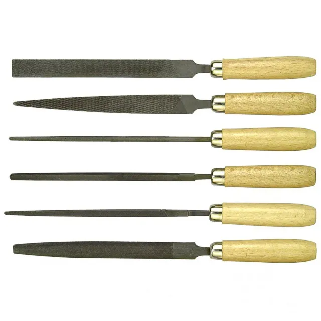 Beikircher set lime 6 pezzi manico legno per ferro e legno