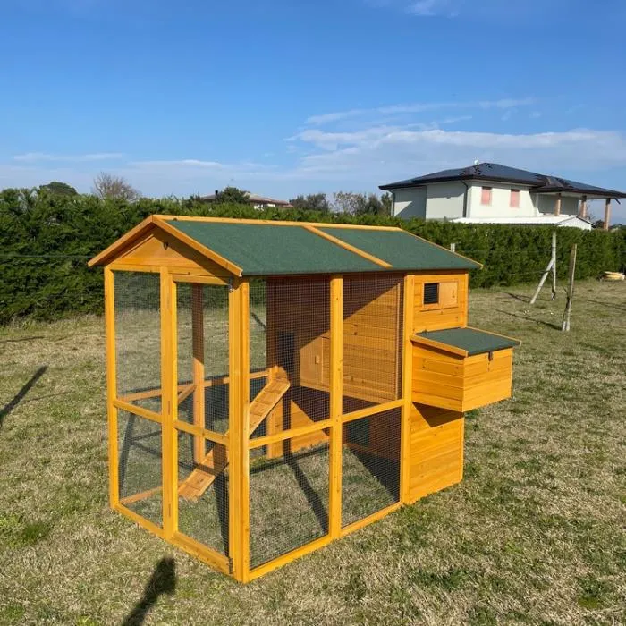 Il Verde Mondo Brahma XXXL pollaio in legno con recinto 4-6 galline