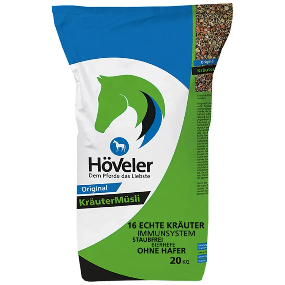 Höveler Original Herbal Muesli mangime cavalli 20 kg alle erbe