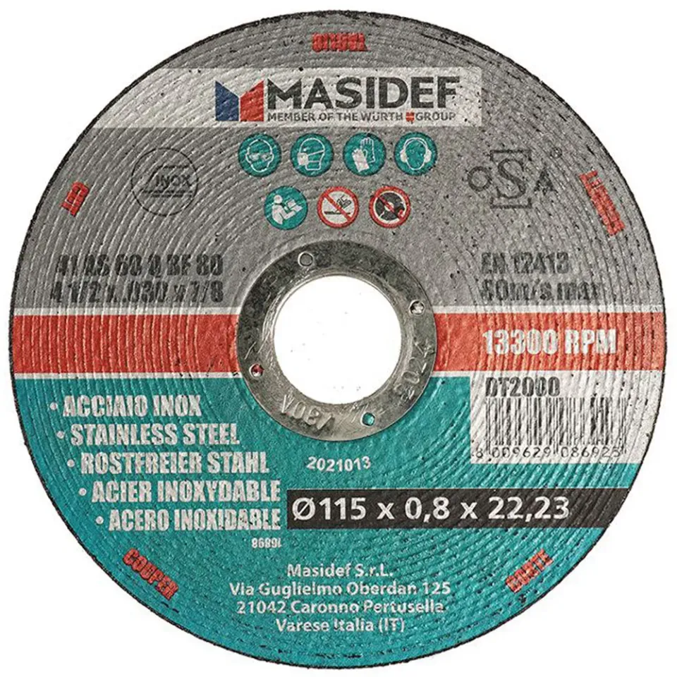 Beikircher Grünland Disco Taglio Inox 115x1,0mm Piano 5 Pezzi
