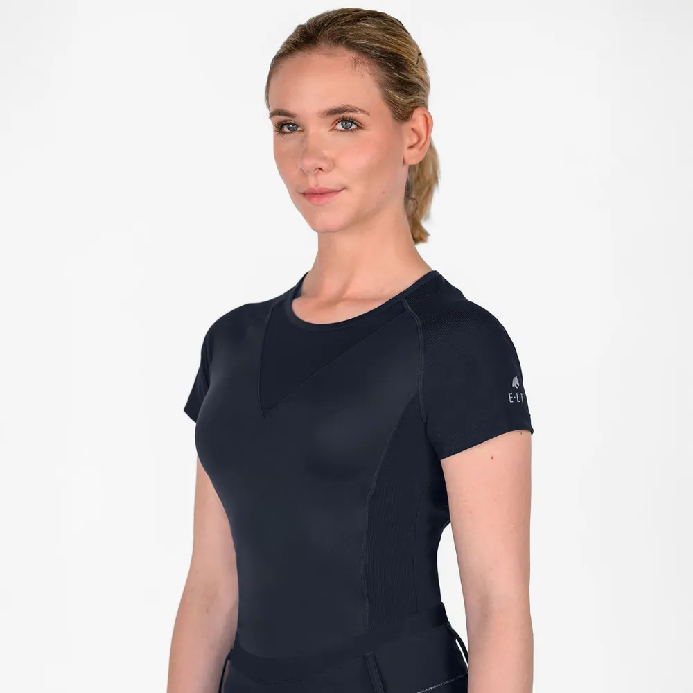 Springfield maglia equitazione donna nera elasticizzata