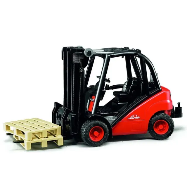 Bruder Linde H30D muletto giocattolo con pallet scala 1:16