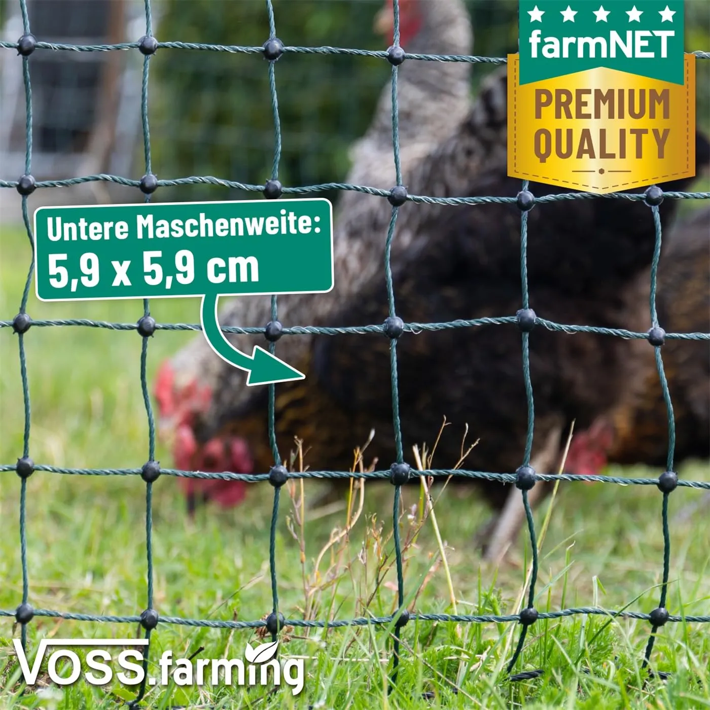 VOSS.farming farmNET rete polli 25m 112cm non elettrificabile