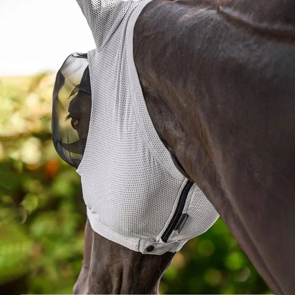 Beikircher Puck Breath maschera antimosche cavallo nera Full