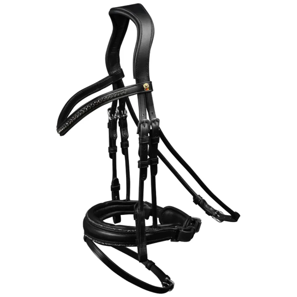 Waldhausen S-Line Glamour Testiera Cavallo Nero Full Pelle