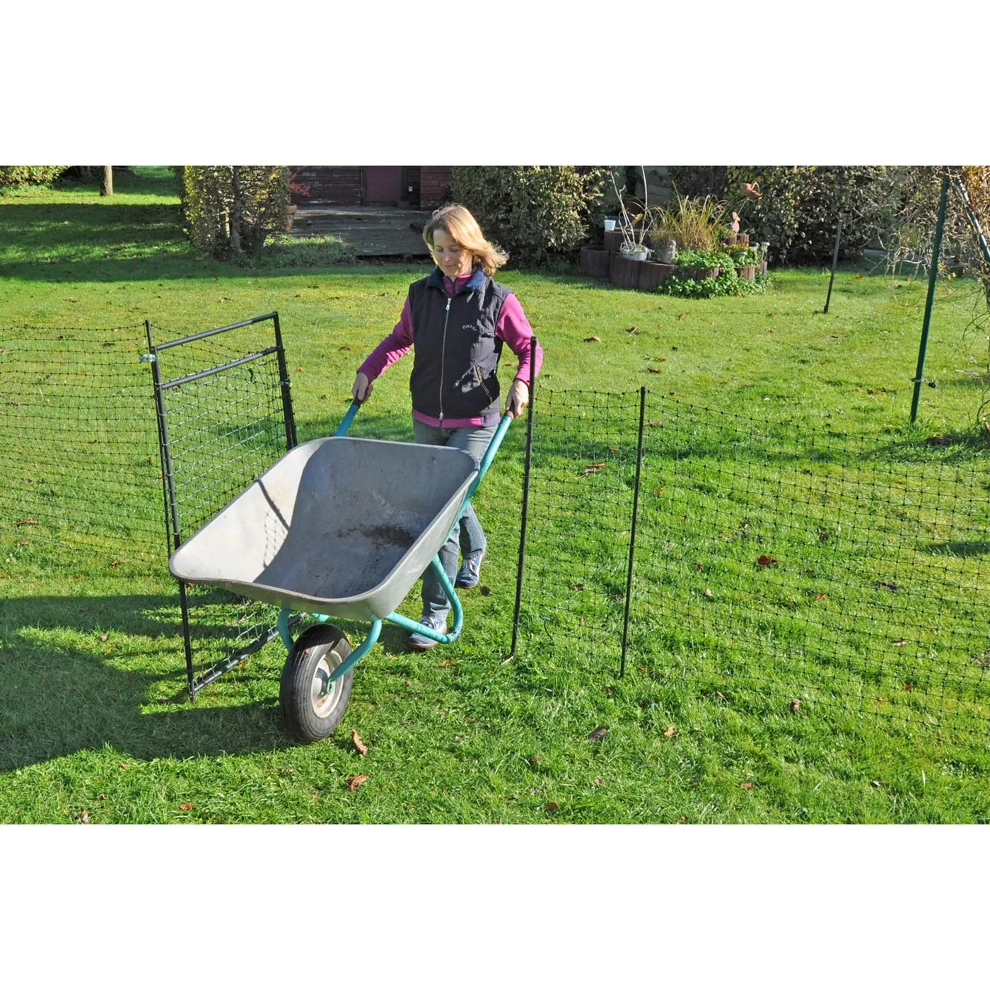 VOSS.farming Porta Rete Elettrificabile 125 cm Cancello 86 cm Set Completo