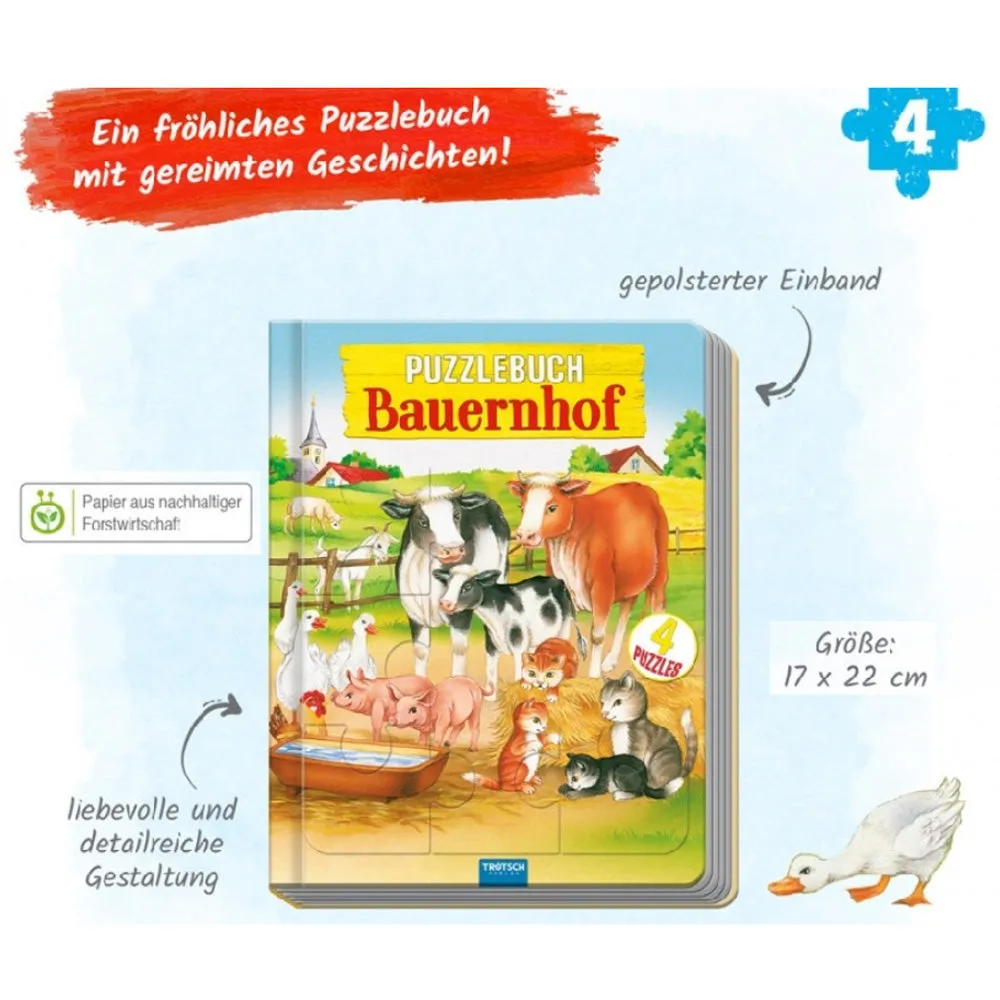 Beikircher Grünland Agritura libro puzzle fattoria 4 puzzle