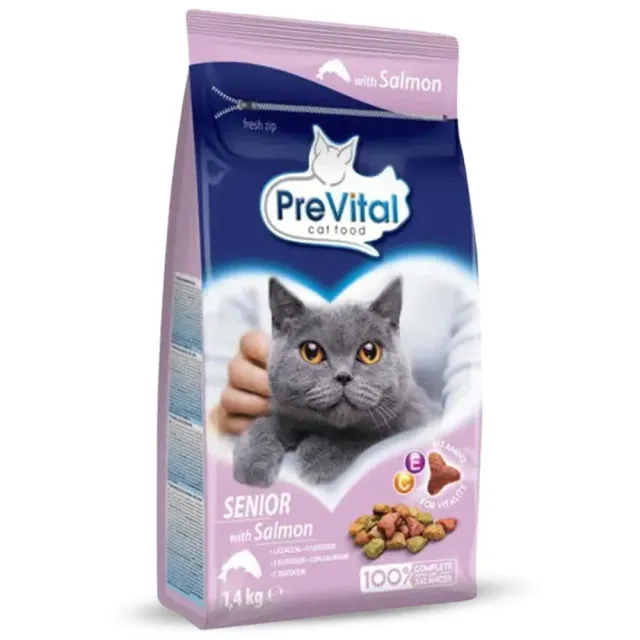 Prevital Senior Salmone crocchette gatto 1,4kg 31% proteine
