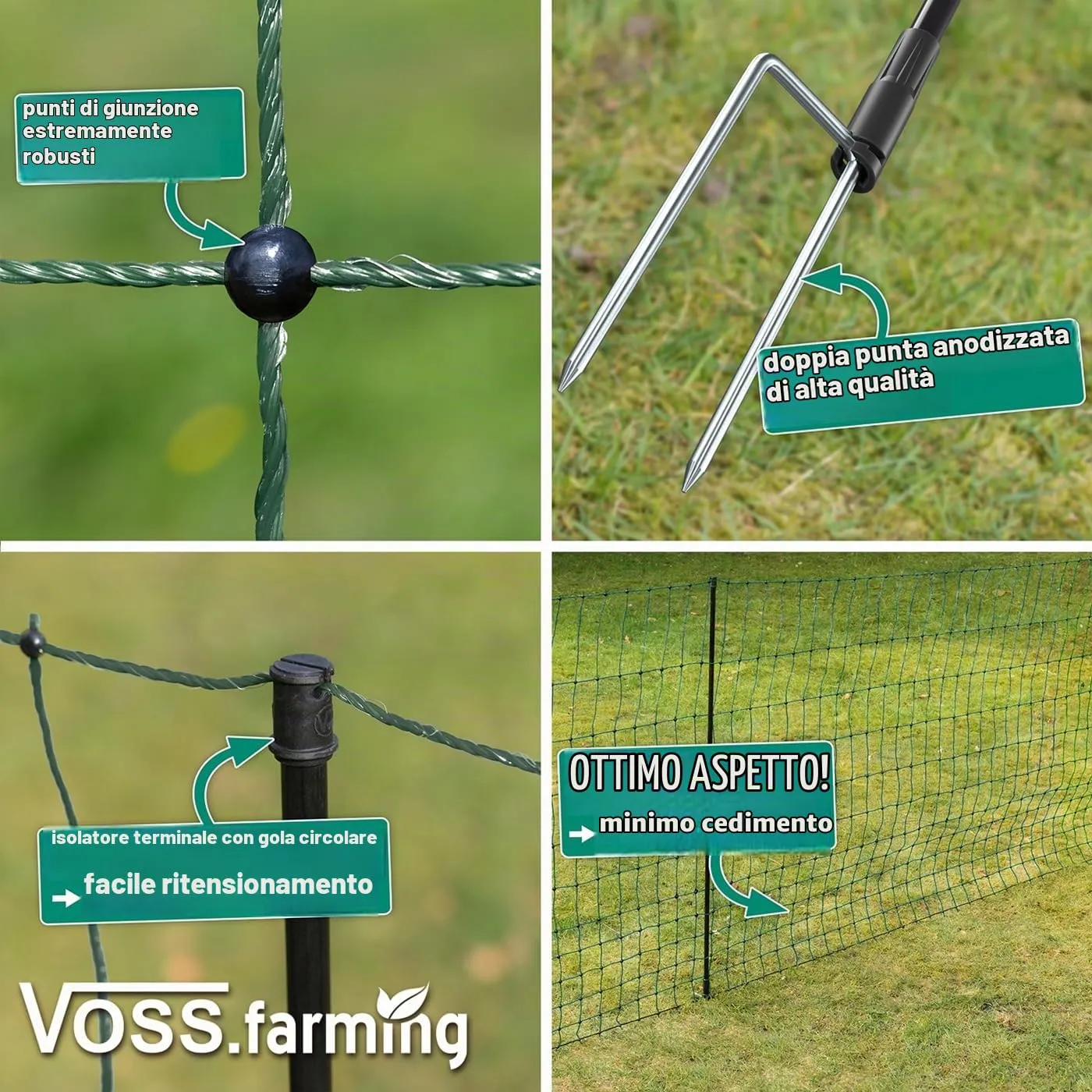 VOSS.farming farmNET rete polli 25m 112cm non elettrificabile