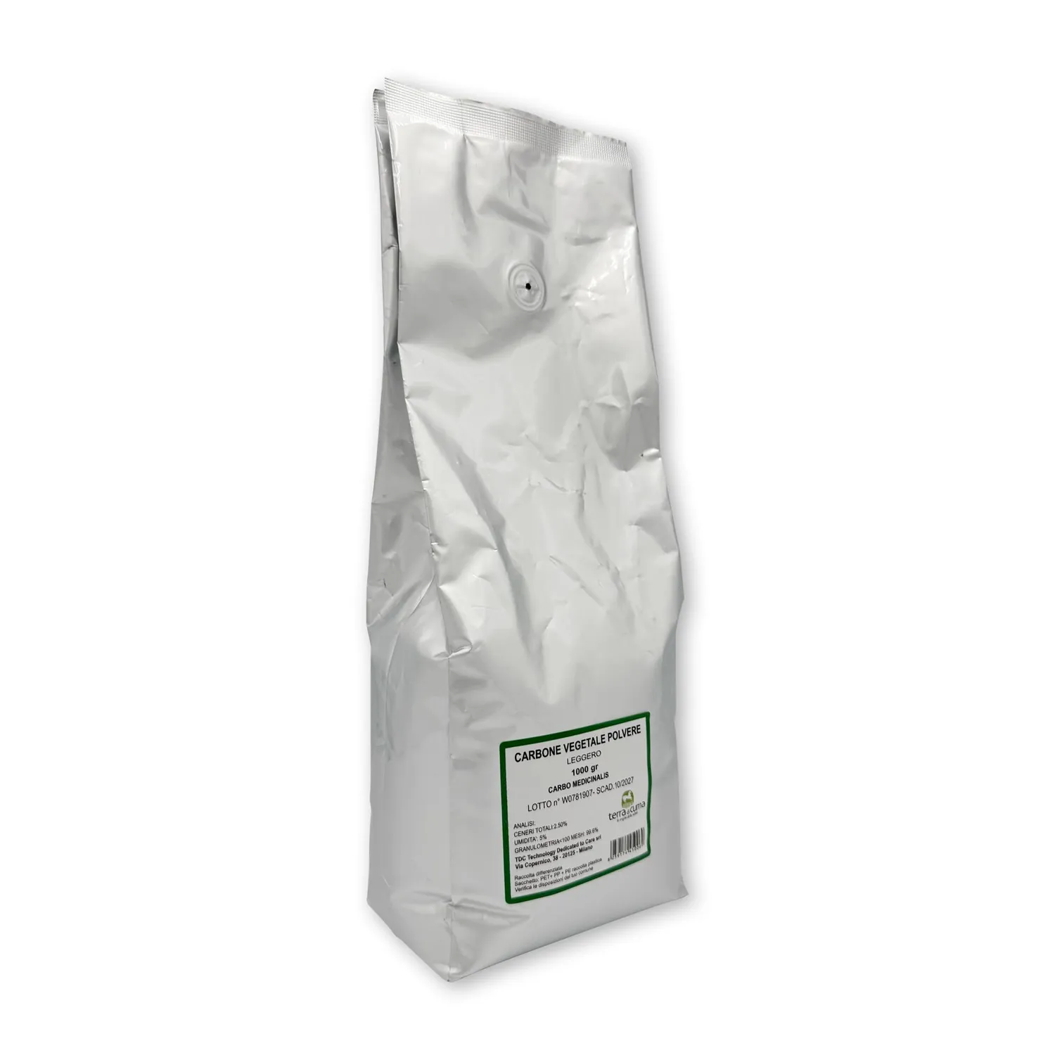 Terra di Cuma Carbone vegetale integratore 1 kg digestivo