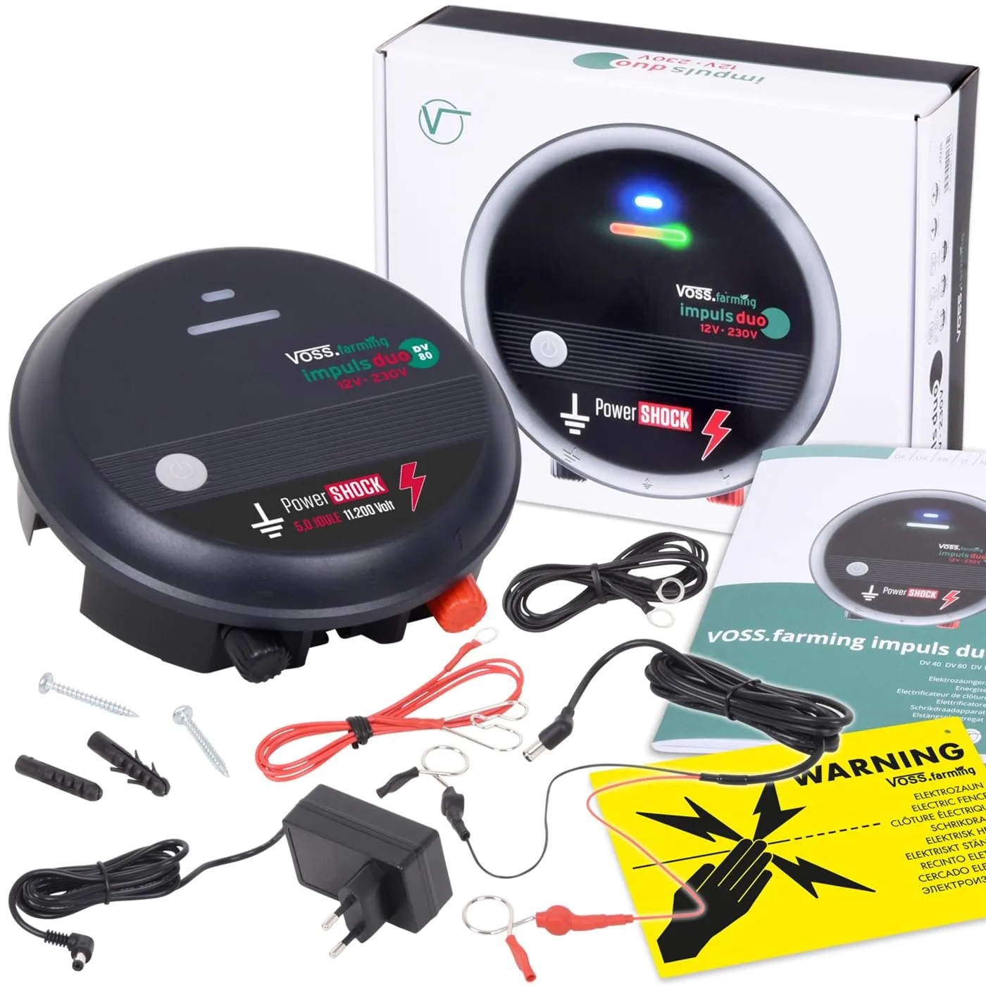 VOSS.farming Impuls Duo DV80 elettrificatore 12V/230V 11.200 V
