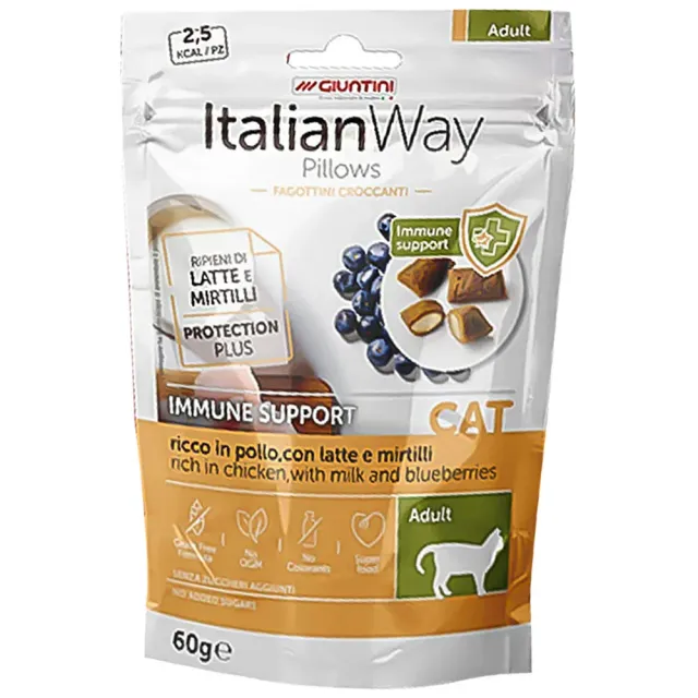 ItalianWay Pillows Immune Support snack gatto carne 60g