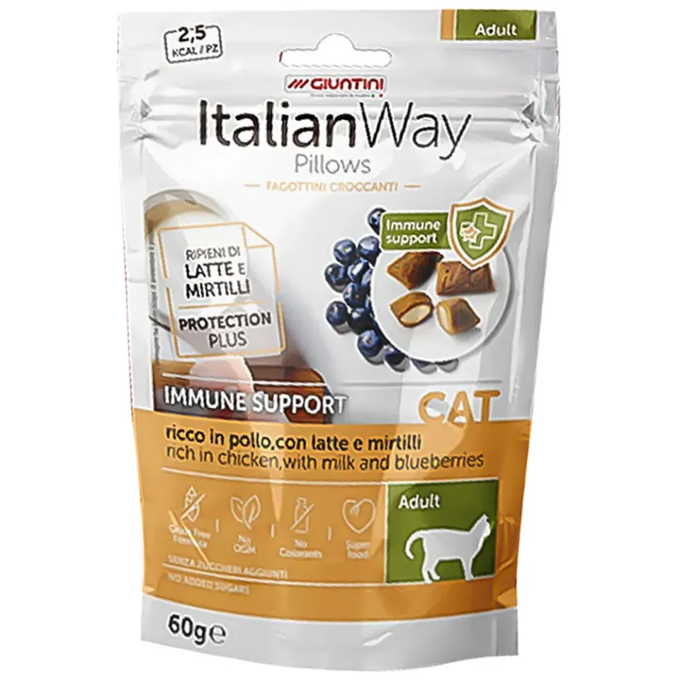 ItalianWay Pillows Immune Support snack gatto carne 60g