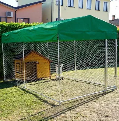 Il Verde Mondo Lilli Box Cani 3,96x2,28 Coperto con Ciotole
