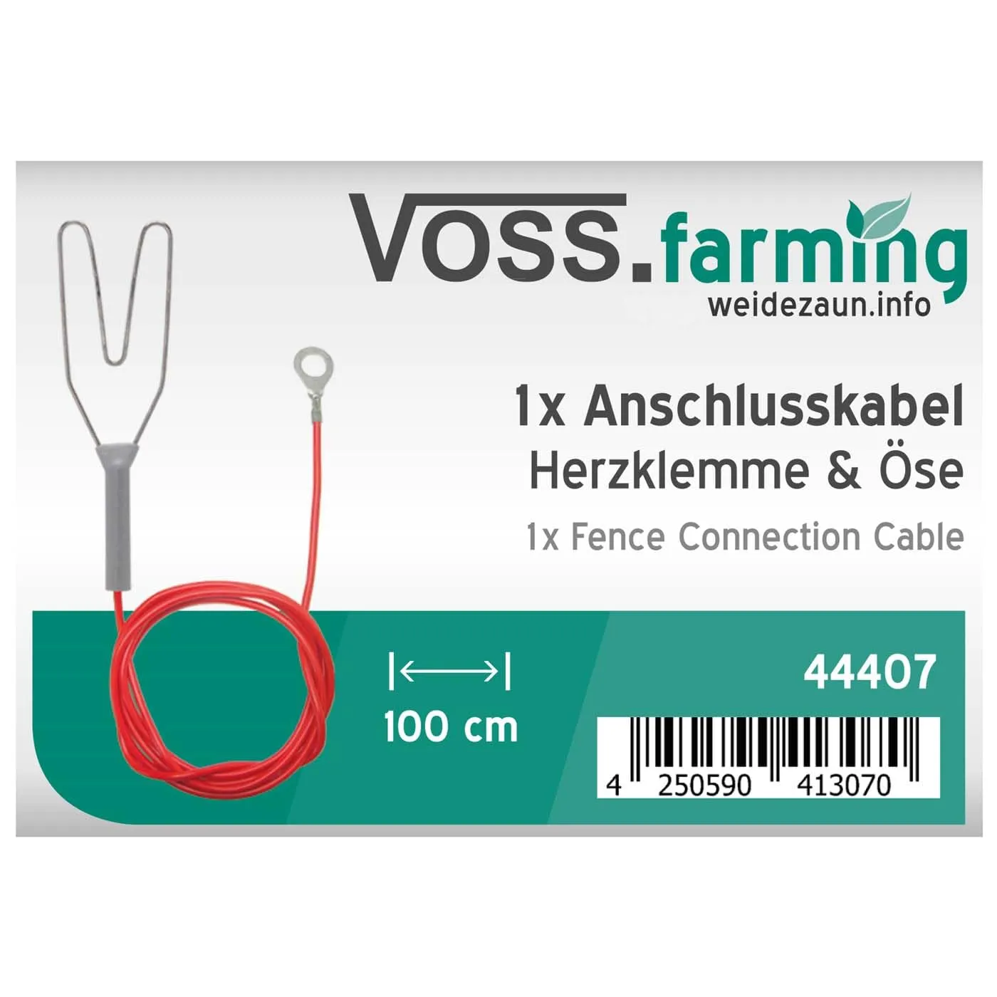 VOSS.farming Cavo Allacciamento Recinto Elettrico 100 cm Cuore-Occhiello