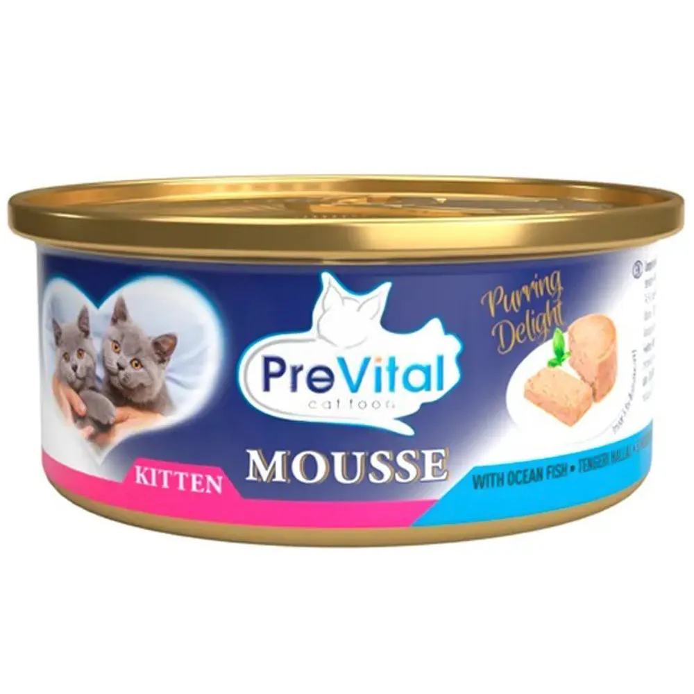PreVital Mousse Kitten umido gatto vitello e pesce 85g