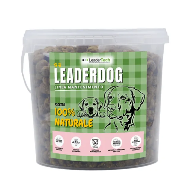 Leadertech Leaderdog Mantenimento crocchette cane 1 kg al maiale