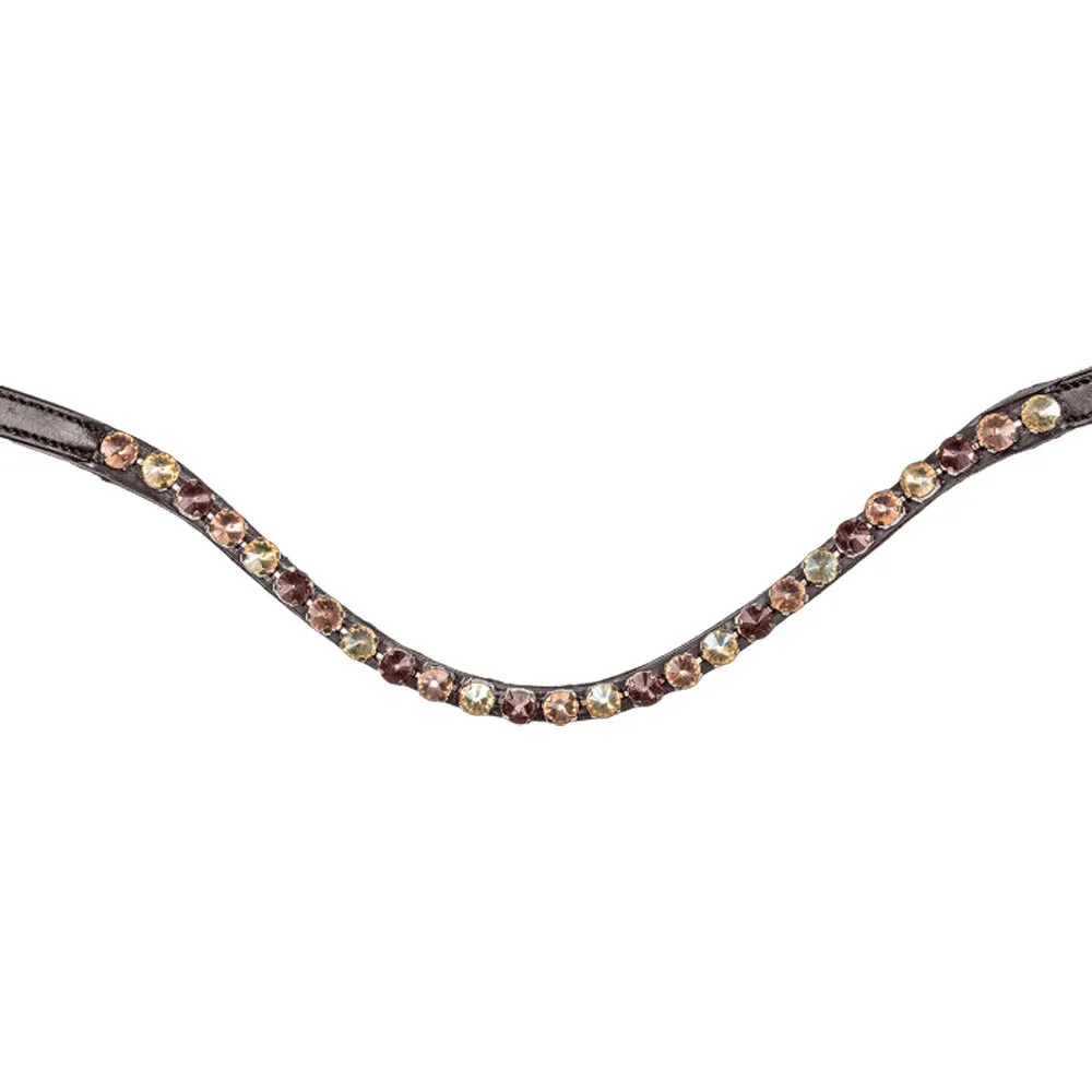 Waldhausen X-Line Goldheart briglia cavallo nera Cob ottone