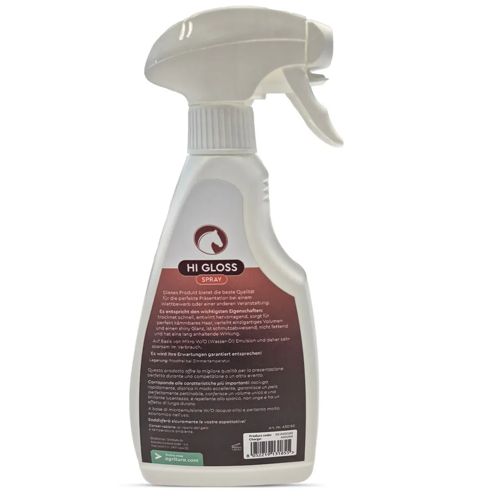 Agritura Hi Gloss spray cavallo 500ml districante lucidante