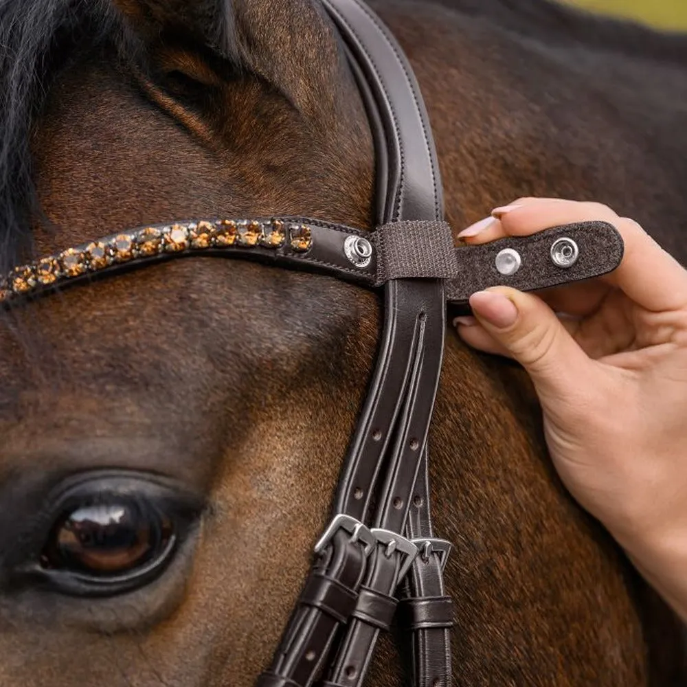Waldhausen X-Line Shine frontalino marrone cob con strass
