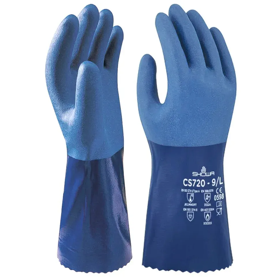 Showa CS720 guanti nitrile blu resistenti agenti chimici